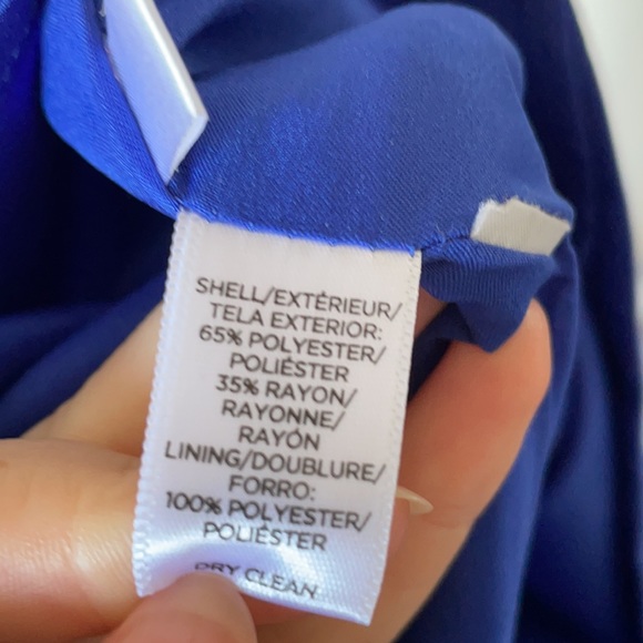 LOFT peplum mini blue dress size 0 - Picture 5 of 5